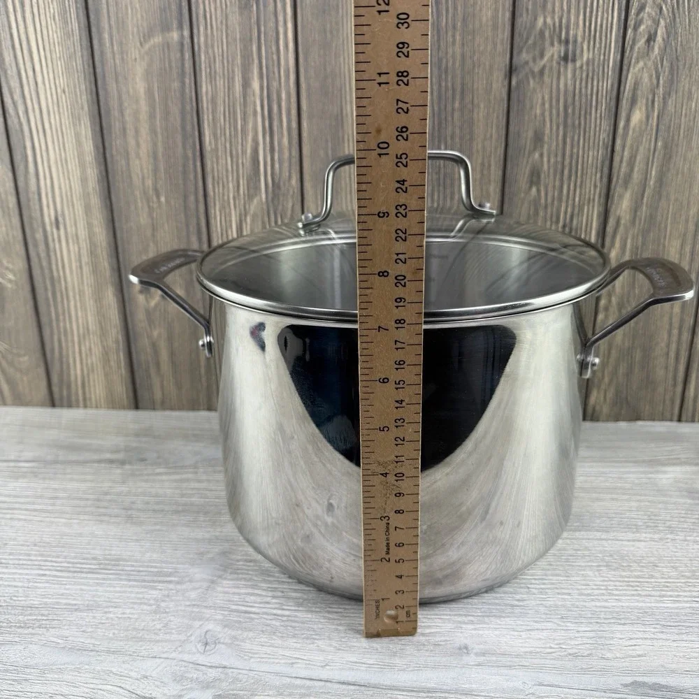 Cuisinart 73166-24 8 Qt Stainless Steel Stockpot Glass Lid Induction Ready